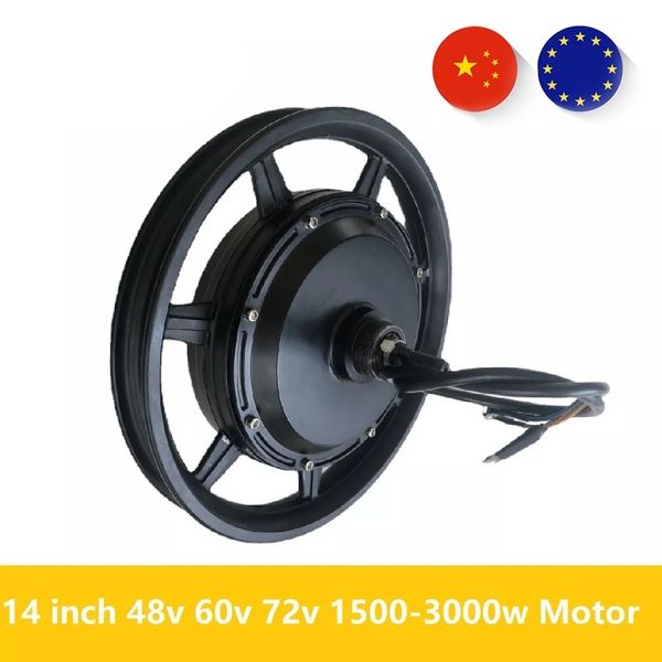 

14 inch electric bicycle motor 36v-72v 1500w-3500w 120km/h hub motor high speed brushless scooter ebike