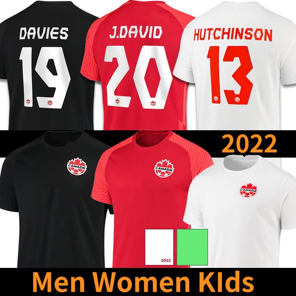 

2022 19 alphonso davies canada soccer jerseys 20 jonathan david atiba hutchinson david wotherspoon tajon buchanan derek cornelius lucas cava, Black;yellow