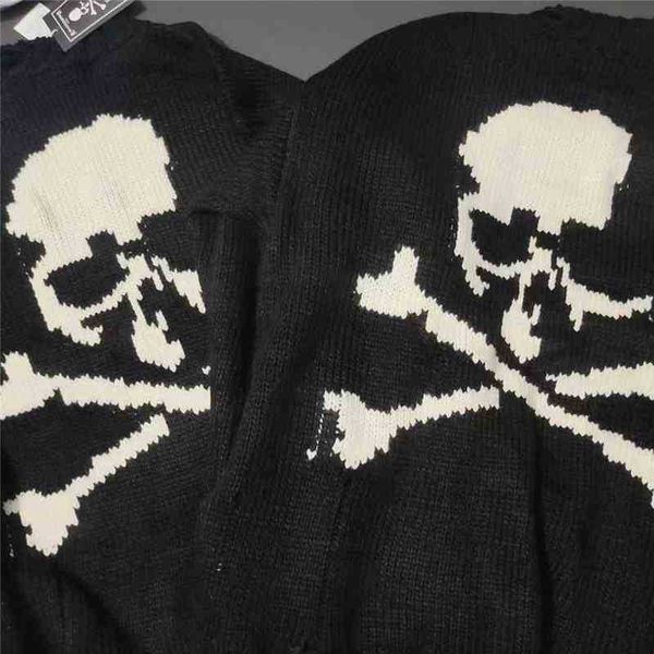 

fw mastermind world sweater men women skull digital print mastermind japan pullover mmj sweater y1218, Black
