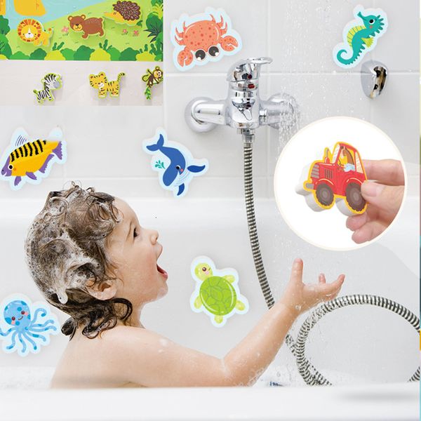 

bath toys flexible road track car train baby kids room tub soft eva paste early education diy sticker puzzle 221118