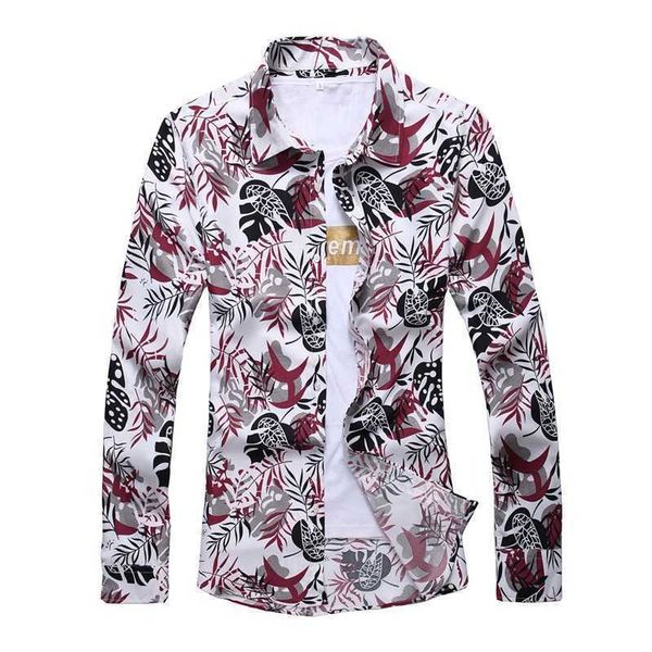 

men's casual shirts men's fashions 2022 autumn spring clothes print shirts long sleeves oversize 5xl 6xl 7xl hawaiian beach casual, White;black