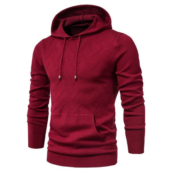 

men's down parkas casual and simple sports pullover hoodie personality winter men's small twill hooded sweater knitwear clothing 2, Black