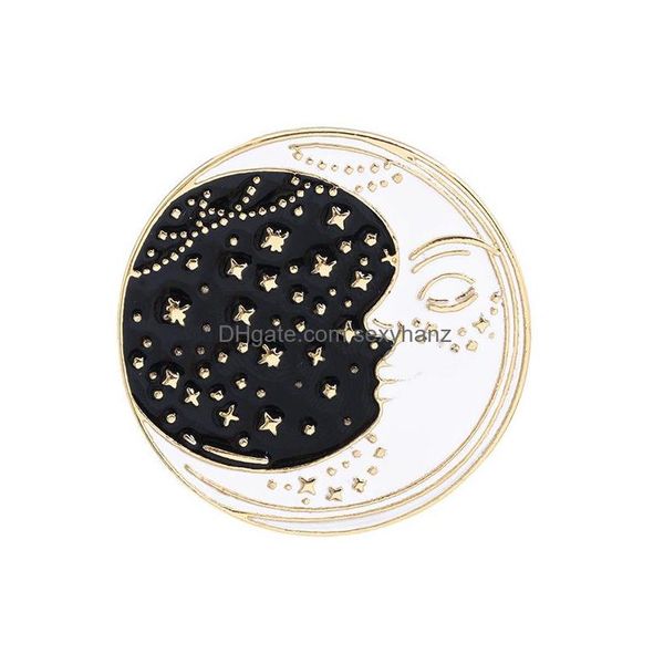 

pins brooches cartoon moon brooch pins funny gold plated creativity alloy enamel brooches for christmas gift sun badges bag shirt p dh3fk, Gray