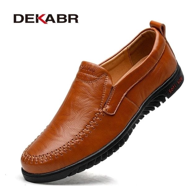 

height increasing shoes dekabr genuine leather men's loafers luxury men casual fashion driving breathable slip on moccasins size 221118, Black;white