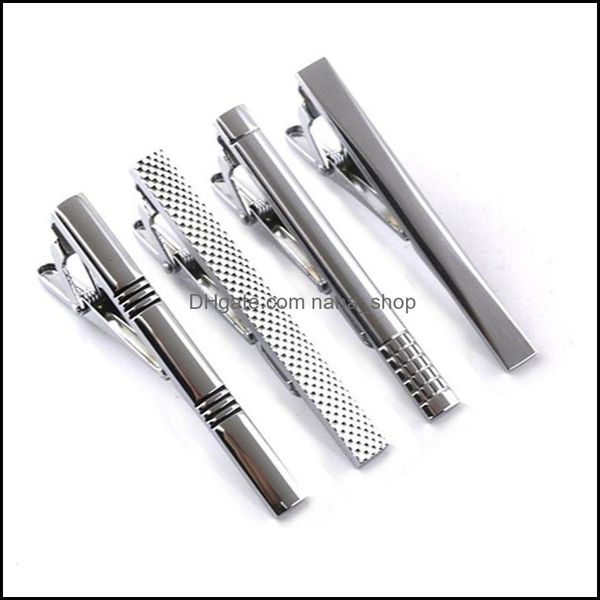 

tie clips blank simple business suit tie clip bar sier tone metal necktie neck clips for men fashion jewelry drop delivery cufflinks dh5vw, Silver