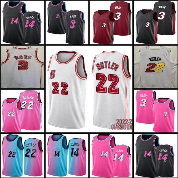 

basketball jerseys jimmy bam 13 22 butler ado basketball jersey kyle 7 lowry dwyane 3 wade 55 dwayne tyler 55 duncan 14 herro kendrick robin, Black;red