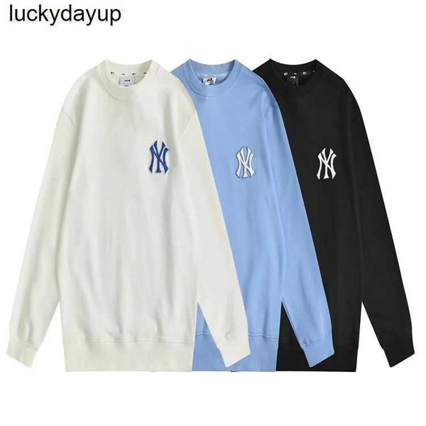 

men's hoodies sweatshirts 22 new designer fashion brand mlb print loose casual long sleeve couple's crew neck pullover sweatshirt, Black