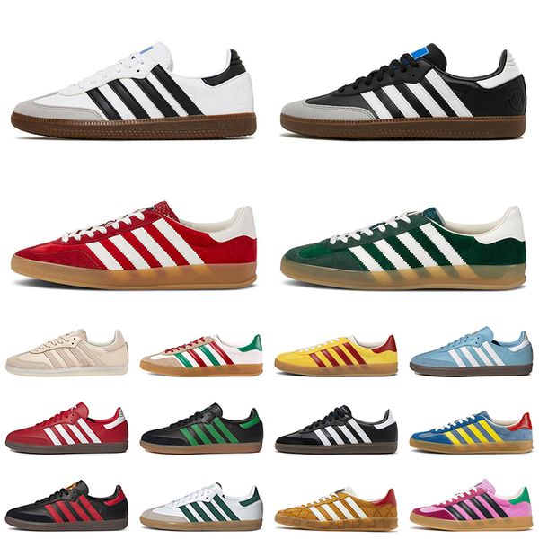 

vegan gazelle designer shoes platform sneakers gazelles trainers monogram white black gum red velvet pink wales bonner women mens sports sho