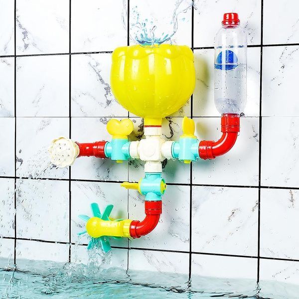 

bath toys qwz diy montessori children water spray rotating jet game tub toy for 1 to 4 year old baby kids gift 221118