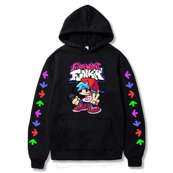 

men's hoodies sweatshirts friday night funkin hoodies boyfriend sweatshirts cozy pullovers sudadera felpa moletom t221114, Black