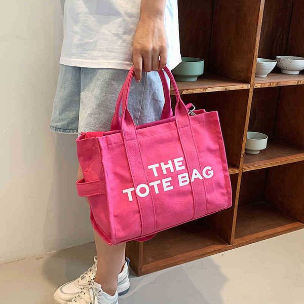 

bags tote bag women's 2023 summer new canvas printed letter handbag trend one shoulder messenger bag purses