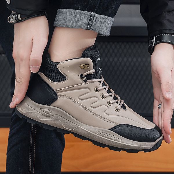 

martin designer shoes snow men sneakers fashion luxury autumn winter smooth leather ankle hal ordeaux platform outdoor sport shoes factory l