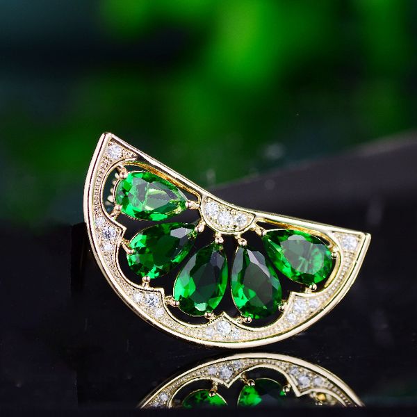 

pins brooches korean style lemon brooch pin women fashion elegant cute fruit cubic zirconia clothing pins creative accessories trend jewelry, Gray