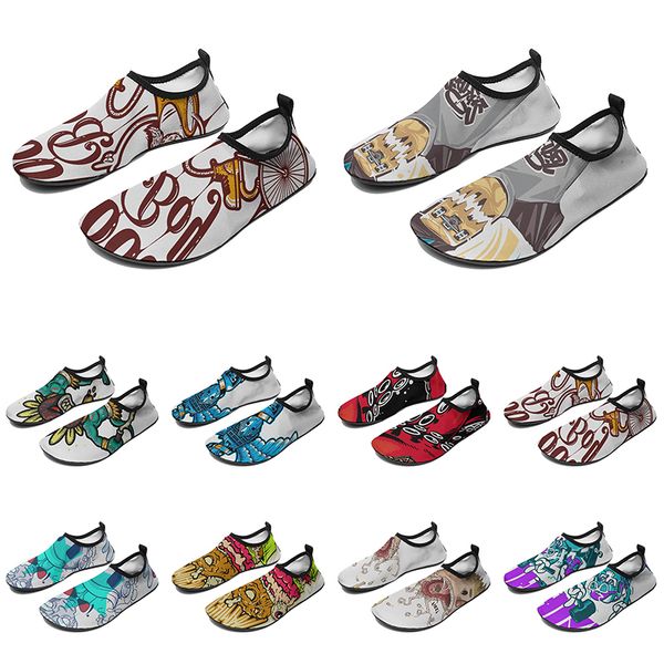 

men women custom water shoes cartoon animal design diy word black white blue red color mens trainer 243