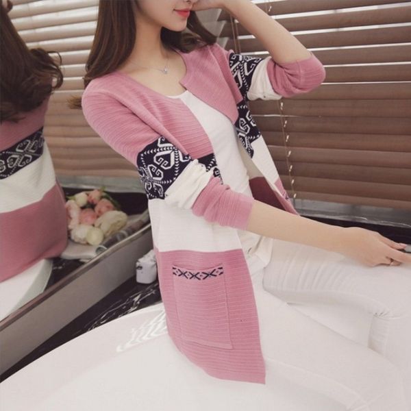 

women's knits tees women knitted cardigan sweaters coat women's sweater feminine clothes long sleeve warm jacket korean style autu, White