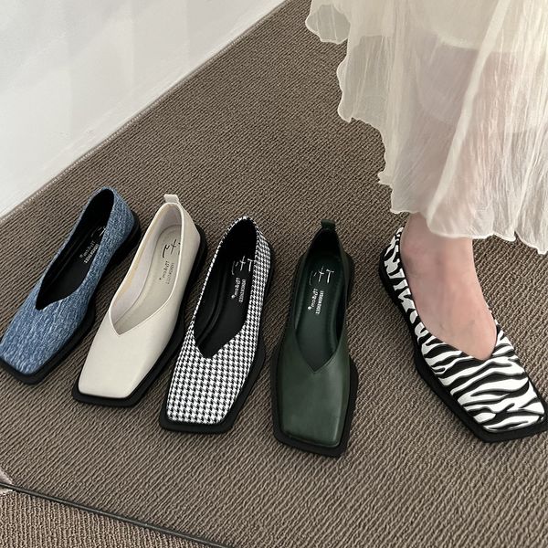 

dress shoes spring summer mary janes flats lolita retro women sandals fashion chunky shallow pu leather zapatos 221118, Black