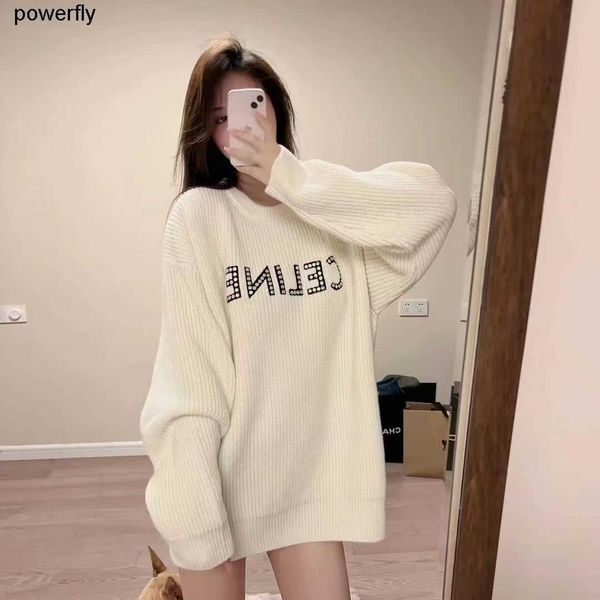 

men's sweaters ce designer winter new fashion bead letter pullover loose sweaters women streetwear sweaters, White;black