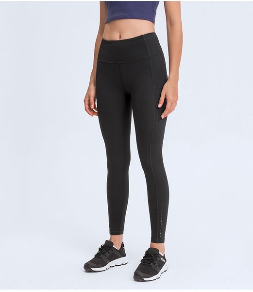 

womens pants capris full length sport side pockets high rise tight leggings super quality stretch fabric pant dl021 221118, Black;white