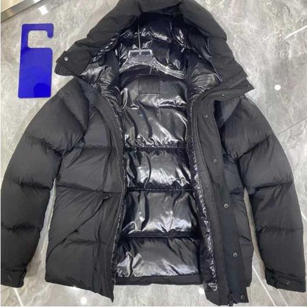 

designer men's down jacket winter warm windproof down jackets material s-xxl size couple models new clothing 2023, Black