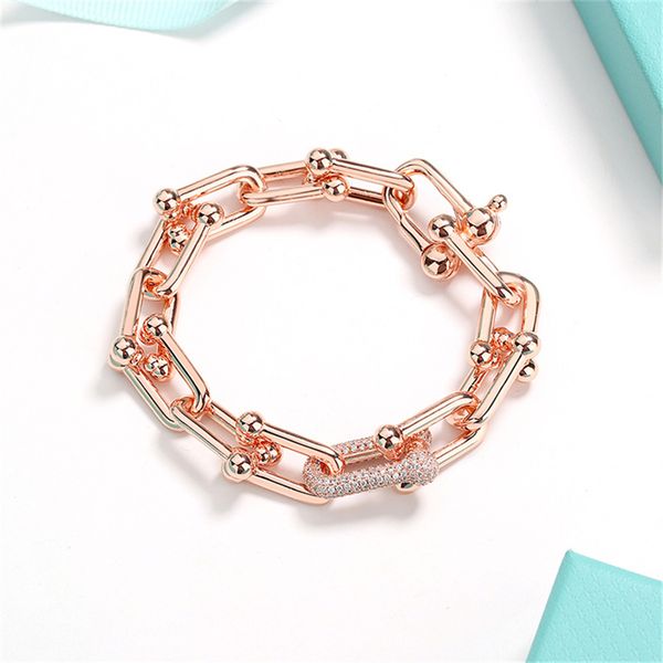 

2022 popular jewelry set diamond u-shaped bracelet large female design gift, Black