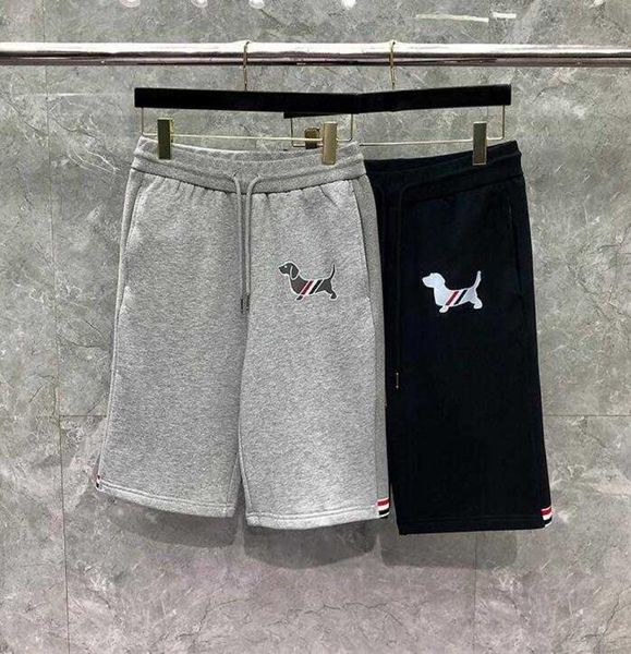 

fashion brand thom summer cotton sports trousers striped puppy pattern jogger track6378459china, White;black