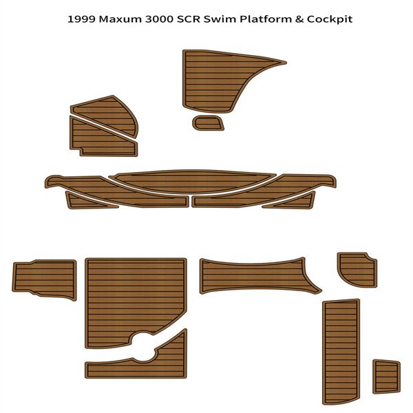 

1999 maxum 3000 scr swim platform cockpit pad boat eva faux foam teak deck floor