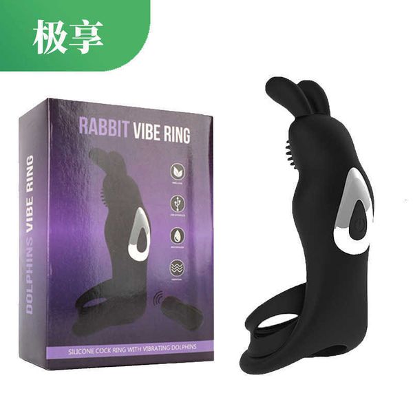 

toy massager tise rabbit lock sperm ring silicone vibration wireless remote control adult