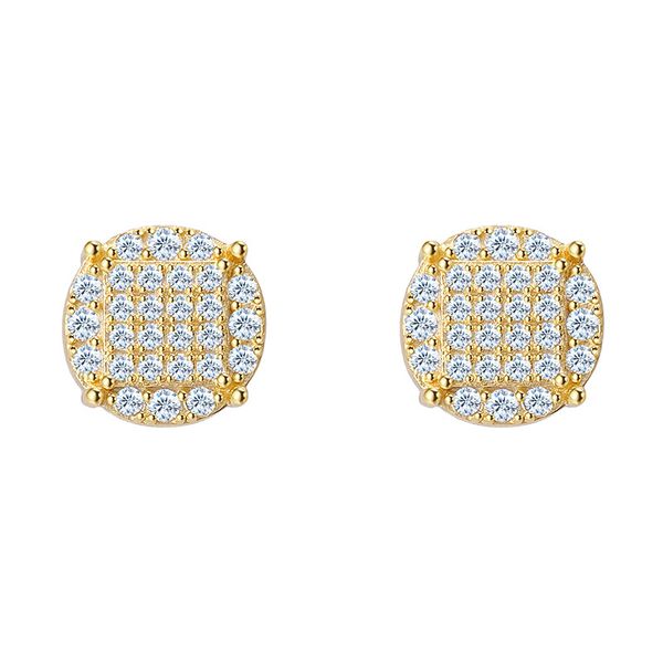 

unique fashion men women silver earrings with moissanite studs earrings nice gift for friends, Golden;silver