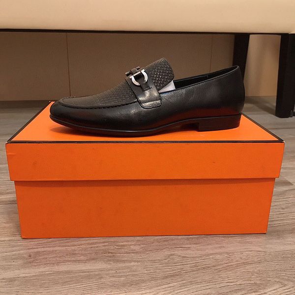

2022 formal dress shoes handmade brogue style genuine leather party wedding shoes brand designer leisure men knitted flats oxfords size 38-4, Black