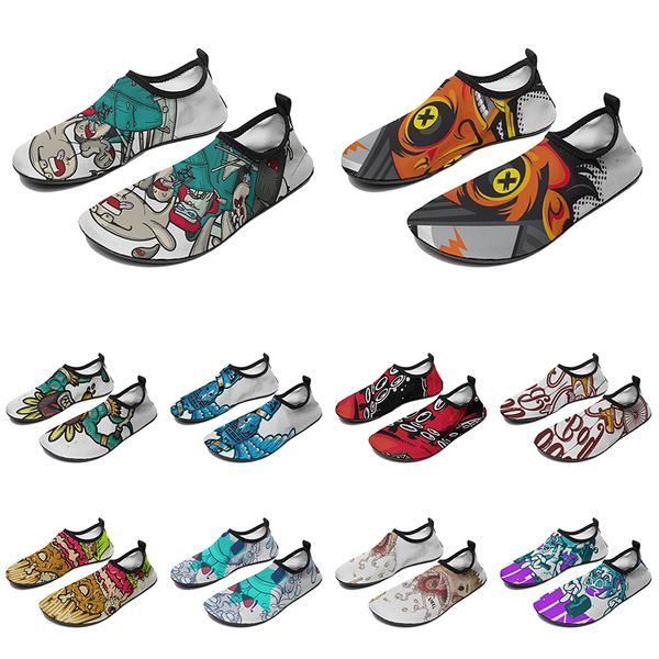 

men women custom water shoes cartoon animal design diy word black white blue red color mens trainer 236