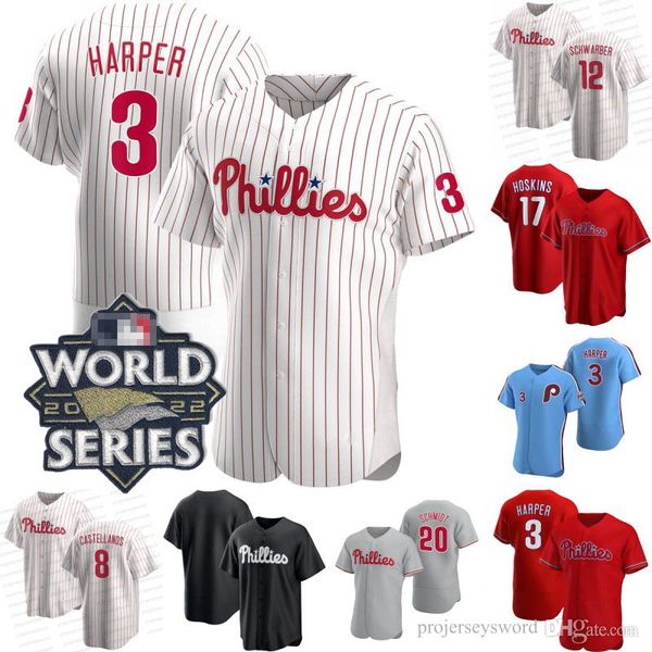 

new college baseball wears 2022 world series bryce philadelphia harper phillies jersey kyle schwarber nick maton nick castellanos brandon ma, Black