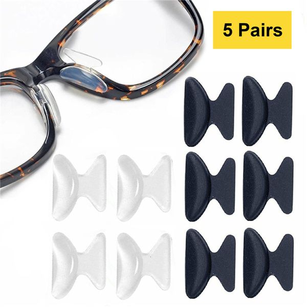 

lens clothes 5 pairs antislip silicone stick on nose pads for eyeglasses sunglasses glasses antislip soft cushions sticker 221119