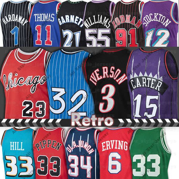 

basketball jerseys 23 michael basketball jerseys allen 3 iverson jason 55 williams dennis 91 rodman scottie pippen thomas vince 15 carter pa, Black;red