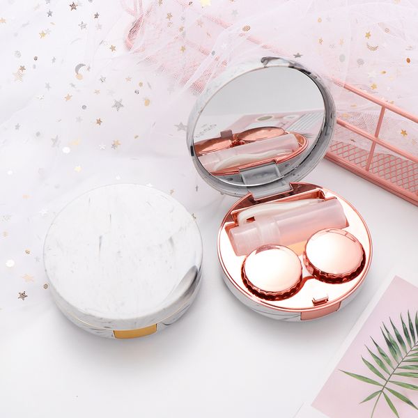 

sunglasses cases 1pc cute marble stripe contact lens case travel glasses lenses box for eyes care kit holder container support gift 221119