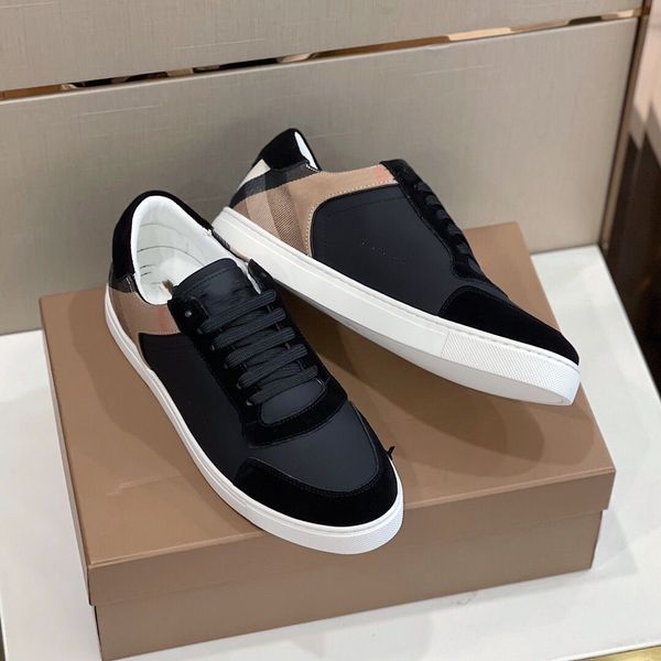 

casual shoes vintage stripes shoes luxury brand shoe checked cotton men sneakers low flat outdoor tones classic men's leather and suede, Black