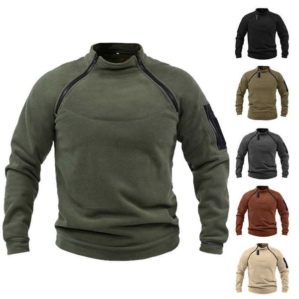 

men's t-shirts 2022 new men winter fleece jaet parka men's coat casual tactical army outwear i warm bomber military hoodie man clo, White;black