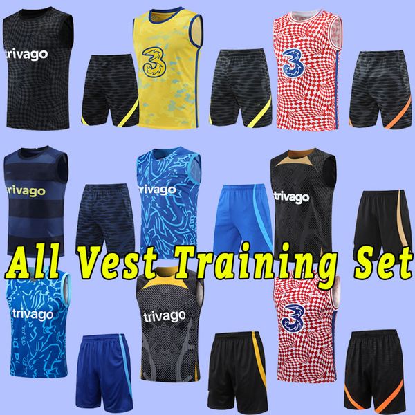

vest training 22 23 cfc soccer jersey pulisic mount havertz sterling jorginho 2022 2023 football shirt men koulibaly kante mendy t. silva cu, Black;yellow