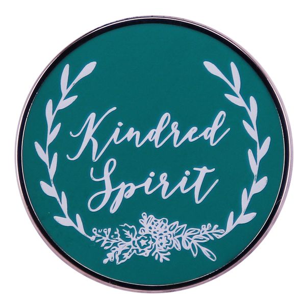

kindred spirit button badge anne of green gables inspiration brooch, Blue