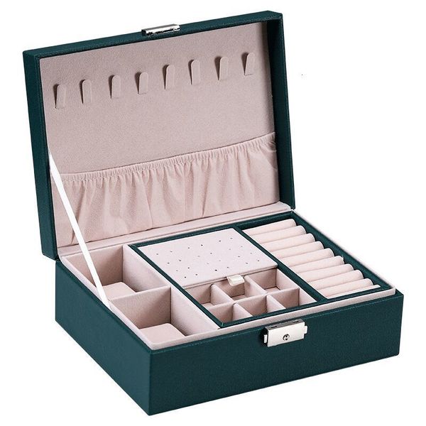 

jewelry boxes design winter fashion style leather jewelry box christmas gift 221119, Black;white