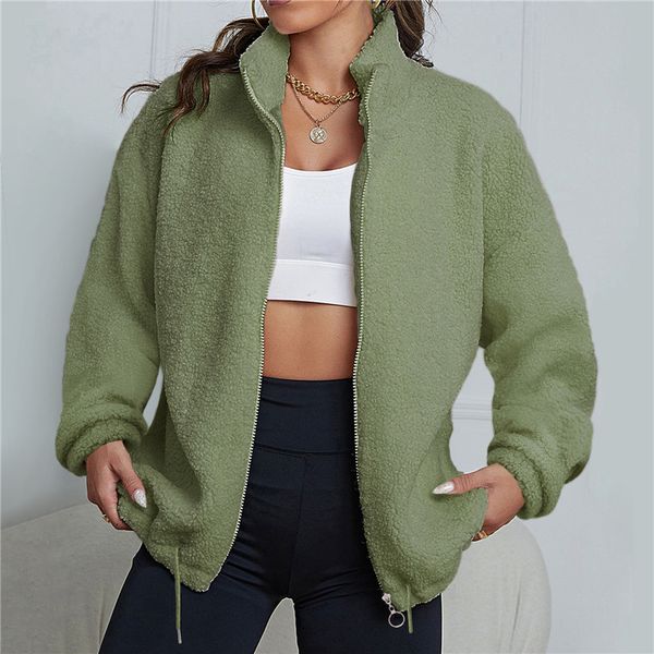 

women's jackets woman zipper jacket coat winter clothes women long sleeve streetwear warm plush outdoor jacket 221118, Black;brown