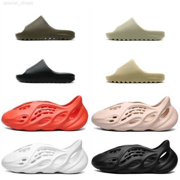 

luxury slipprs designer slides quality kany slippers men bone earth brown desert sand foam rubber triple white black red beige womens ou