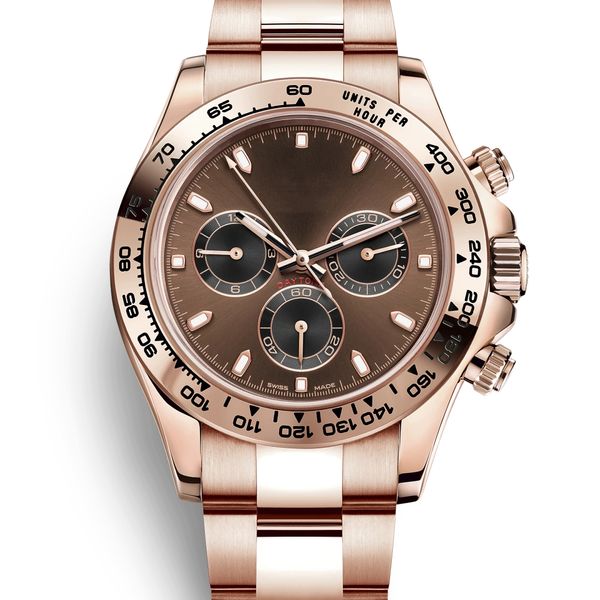 

classic men watch automatic movement watches 40mm date dial stainless steel watchs strap folding mechanical watches sapphire glass waterproo, Slivery;brown