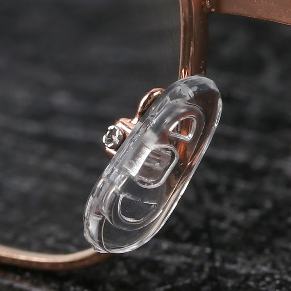 

lens clothes 25 pairs 14x7 15x9mm silicone nose pads for glasses clear gold antislip soft eye care tools eyeglasses accessories 221119