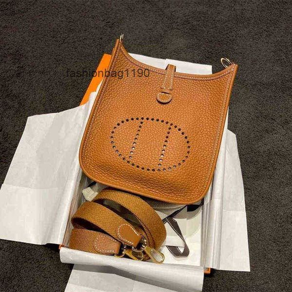 

handbag crossbody evelynes's women out 2022 hollowed bucket bag head layer cow leather litchi women's one shoulder cross mobile ph