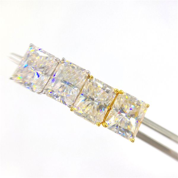 

s925 sterling silver test diamond pass moissanite studs earrings for men women nice gift for friends, Golden;silver