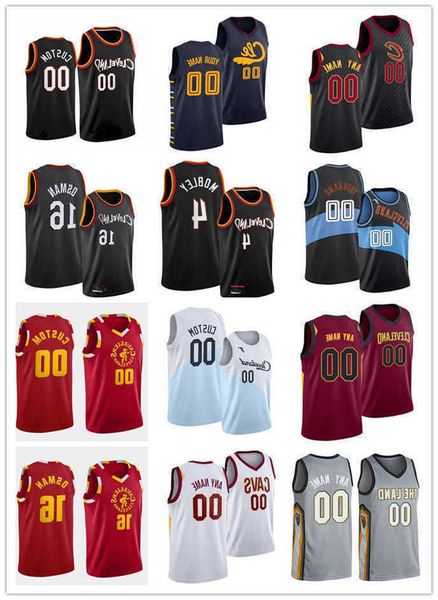 

75th custom men women youth cleveland''cavaliers''cedi 16 osman 1 rajon rondo 00 brandon goodwin lauri 24 markkanen evan, Black;red