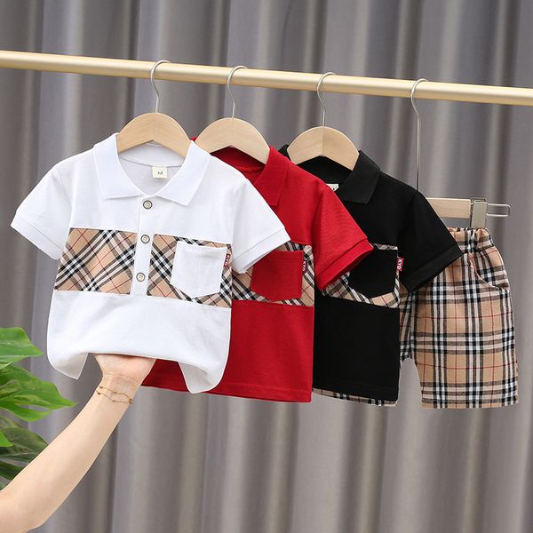 

Baby Boys Clothing Casual Summer Cotton T-shirt Shorts Sets Children Clothes Suit for Kids Tracksuit Girls Outfit 0-5 Years, Red