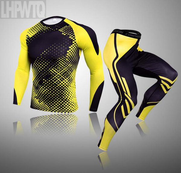 

skiing base layers ski tracksuit men fitness running suit gyms workout mma training s set quickdrying compression underwear joggi