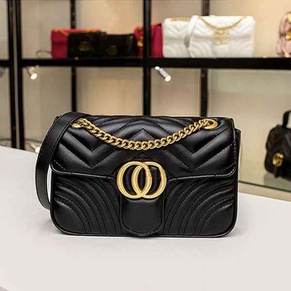 

2023 fashion women wallet shoulder bag classic pu bags style 26cm gold chain handbag tote bag messenger handb fashions bago