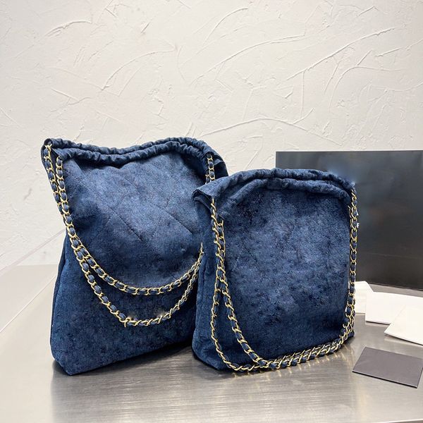 

22p womens denim 22 shopping quilted bags full printing and dyeing letter large capacity outdoor designer handbgs 36x31cm/31x28cm